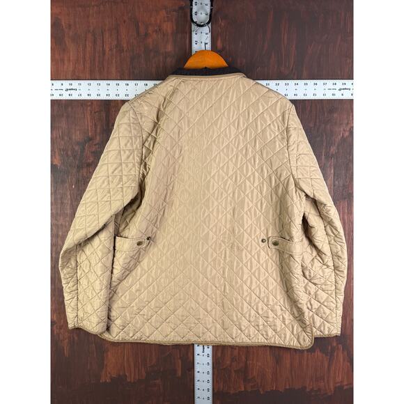 Land’s End Primaloft Chore Corduroy Collar Quilted Jacket Womens Large TALL EUC - Picture 7 of 7